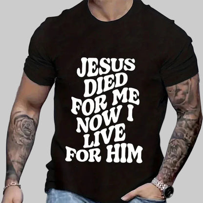 Men's Aesthetic Religious Christian T Shirt Jesus Bible Verse Print Men T-shirt Unisex Harajuku Casual Oversized T-Shirts Tops