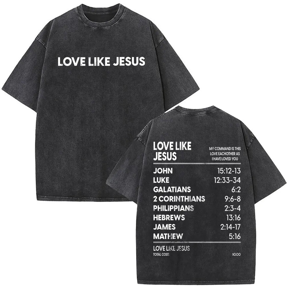 Vintage Washed Nothing But The Blood of Jesus Christian Bible Verse Comfort  T-shirts Men Women Fashion  T Shirt Street Wear