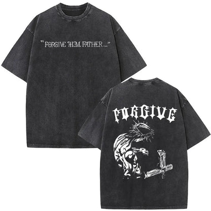 Vintage Washed Nothing But The Blood of Jesus Christian Bible Verse Comfort  T-shirts Men Women Fashion  T Shirt Street Wear