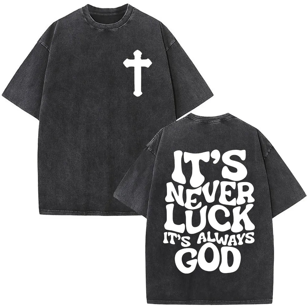 Vintage Washed Nothing But The Blood of Jesus Christian Bible Verse Comfort  T-shirts Men Women Fashion  T Shirt Street Wear