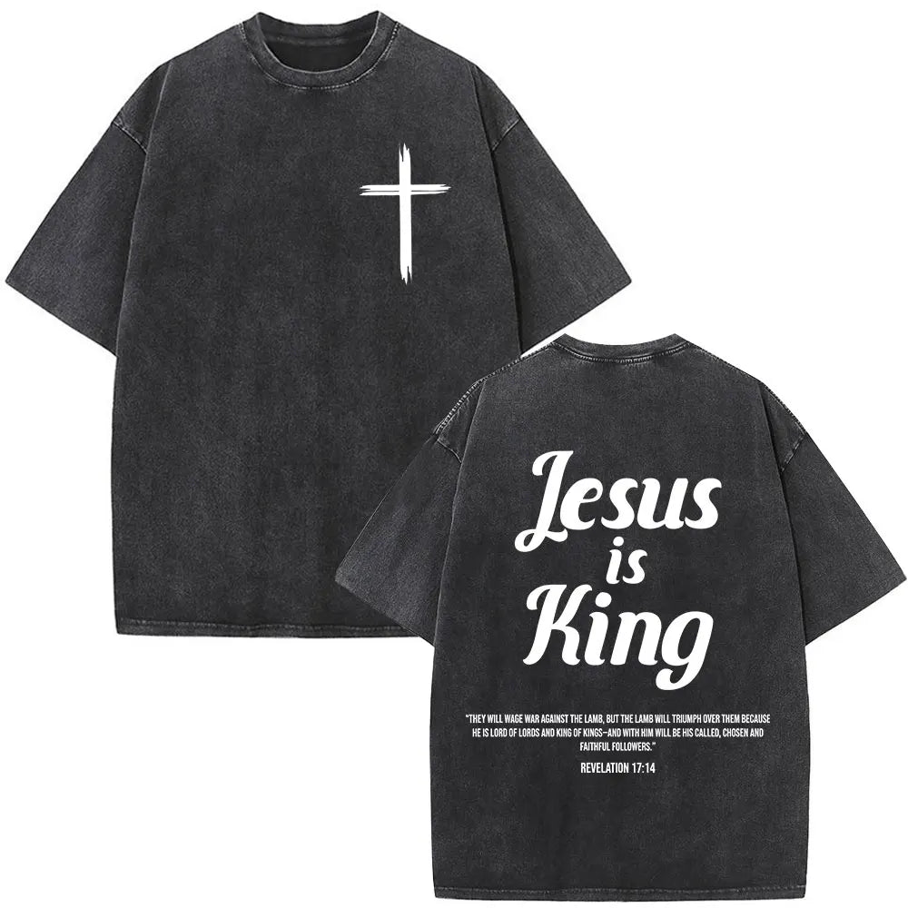 Vintage Washed Nothing But The Blood of Jesus Christian Bible Verse Comfort  T-shirts Men Women Fashion  T Shirt Street Wear